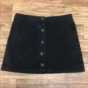 Black Denim Skirt